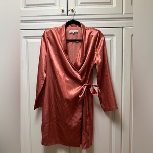 Endless Rose Satin Wrap Robe - Copper